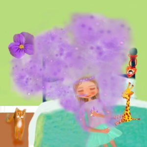 17 sur le dos violet